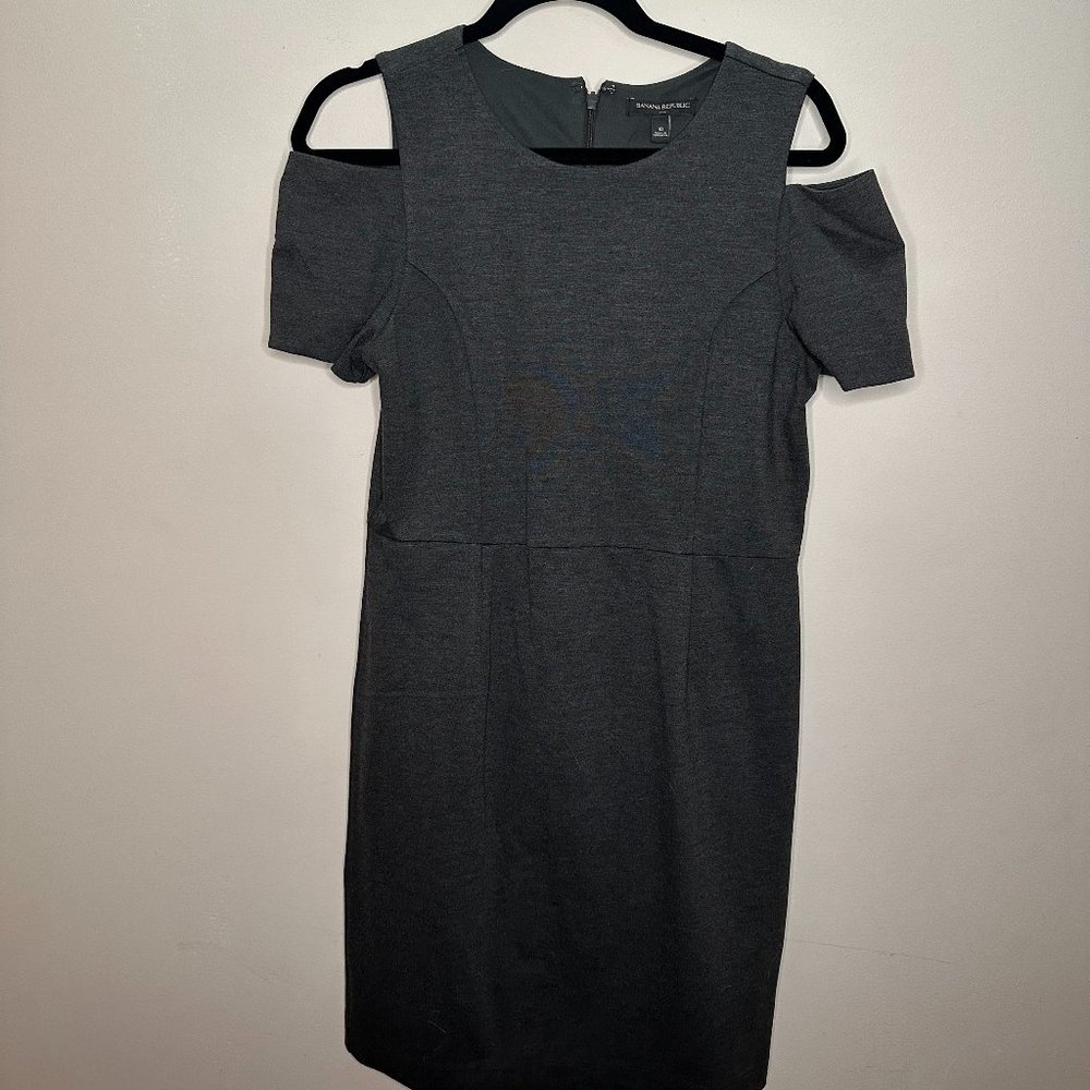 Cold Shoulder grey dress